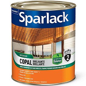 Verniz Copal Brilhante Para Madeira Incolor 900ml - Sparlack