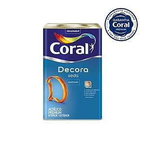Tinta Acrílica Decora Seda Acetinado Branco 18L -Coral