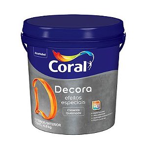 Decora Efeito Cimento Queimado Cor Cultura Grega 4,8KG  - Coral