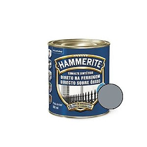 Esmalte Direto na ferrugem Hammerite Brilhante Cinza 800ml -Coral