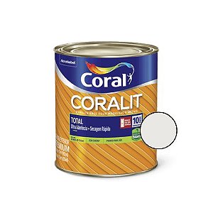 Esmalte base água Coralit Total Brilhante Branco Gelo 900ml - Coral