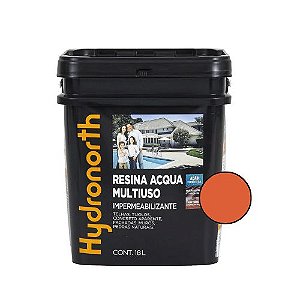 Resina Multiuso Acqua Cor Cerâmica Telha  18L - Hydronorth