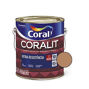 Esmalte Sintético Coralit Ultra Brilhante Marrom Conhaque 3,6l - Coral