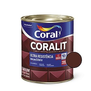 Esmalte Sintético Coralit Ultra Brilhante Marrom 900ml - Coral