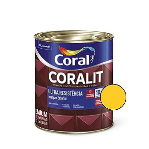 Esmalte Sintético Coralit Ultra Brilhante Amarelo 900ml - Coral