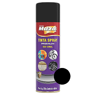 Spray Alta Temperatura Preto Fosco 400ML - MAZA