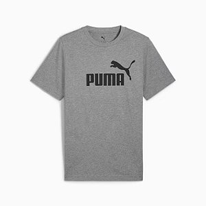 Camiseta Puma Essentials No. 1 logo Tee - Cinza/preto