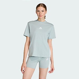 Camiseta Adidas Algodão Essentials Três Listras Feminina - KC5196
