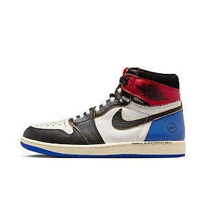 Tênis Air Jordan 1 Retrô High x Fragment x Union LA OG SP Varsity Red Sport Royal - IO7847-002