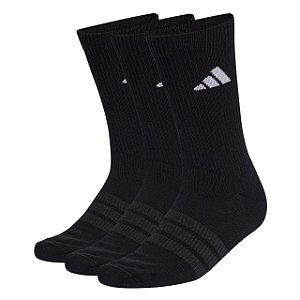 Kit Meia Adidas Essentials Crew C/3 Pares Unissex Preto - KC9626