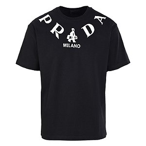 Camiseta Prada Robot Mascot Preta Premium Masculina