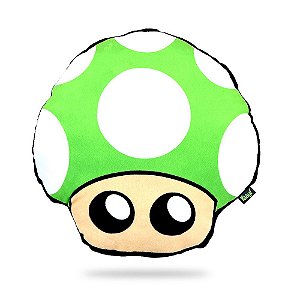 Almofada Personalizada Cogumelo Verde Super Mario