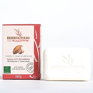 Sabonete Vegetal Cremoso Cacau com Macadâmia 100g