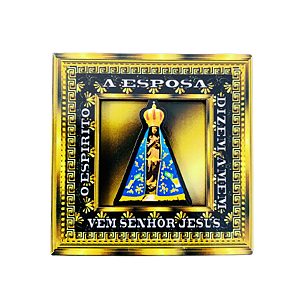 Imã Geladeira Mural Aparecida Quadro Degrade MDF 3mm 43