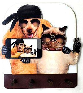 Porta Chaves  | Cão e Gato Selfie