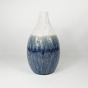 Vaso de Cerâmica Tie Dye - Azul