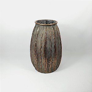 Vaso Decorativo Trabalhado - Metal/Bronze