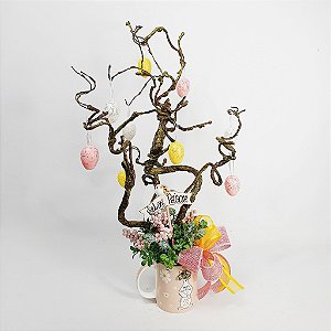 Osterbaum - Feliz Páscoa/Rosa e Amarelo
