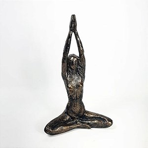 Escultura Decorativa - Mulher/Yoga