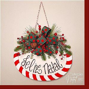 Placa Decorativa de Madeira Natalina - Feliz Natal