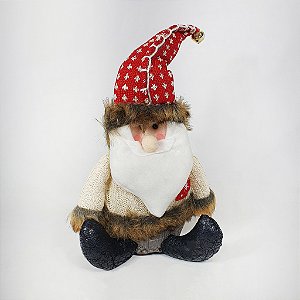 Papai Noel Decorativo Sentado - 22cm x 30cm