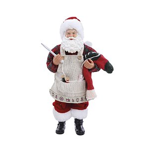 Papai Noel Decorativo Costureiro - 17cm x 32cm