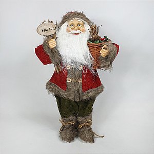 Papai Noel Decorativo Vermelho - 45cm x 80cm