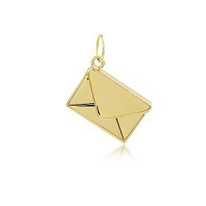 Pingente Envelope Dourado