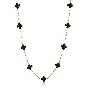 Colar Longo Isabel Preto Dourado