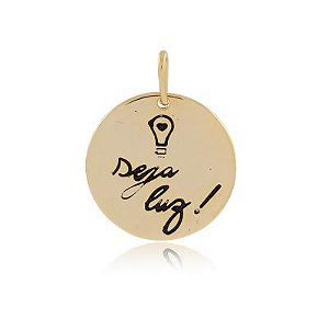 Pingente Seja Luz Dourado