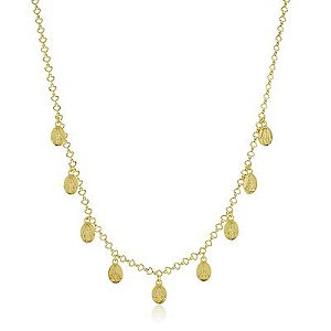 Colar Medalhas N. Sra Aparecida Dourado
