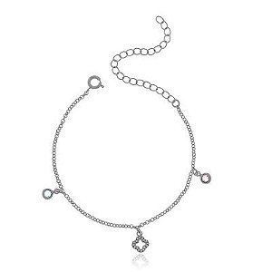 Pulseira Trevo Color Rbranco