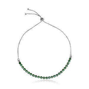 Pulseira Rita 3Mm Esmeralda Rbranco