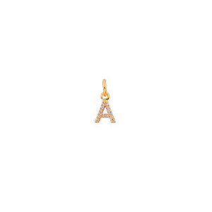 Pingente Af Letra Dourado