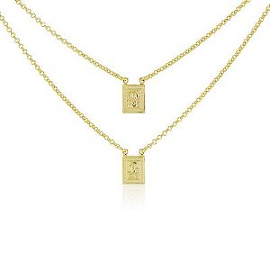 Escapulario N. Sra. Carmo 10X8 Dourado