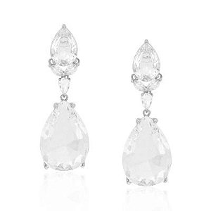 Brinco 2 Pedras Gota Rbranco