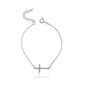 Pulseira Cruz Deitada Rbranco