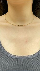 Choker Aro Riscas Dourado