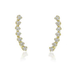 Brinco E. Cuff Brilho Dourado