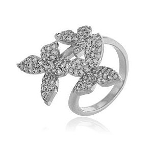 Anel 3 Borboletas Rbranco