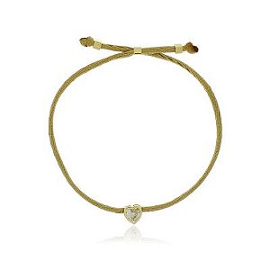 Pulseira Verão Coração Dourado