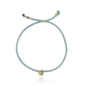 Pulseira Verão Coração Azul Claro