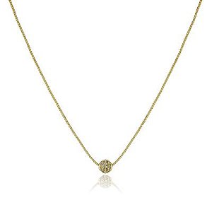 Colar Bárbara Cravejado Dourado