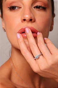 Anel Circulo Moissanite Rbranco