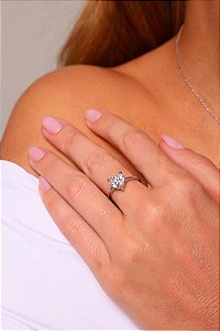 Anel Coraçao Moissanite Rbranco