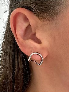 Brinco Meia Lua Gancho Rbranco