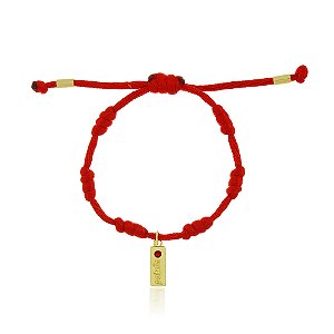 Pulseira Vibração Dourado Vermelho
