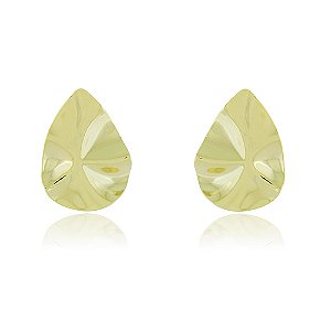 Brinco Gota Martelado Dourado