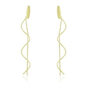 Brinco Fio Onda 2 Dourado