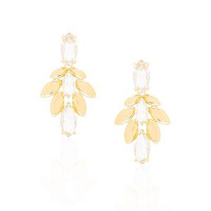 Brinco Festa Folha Dourado